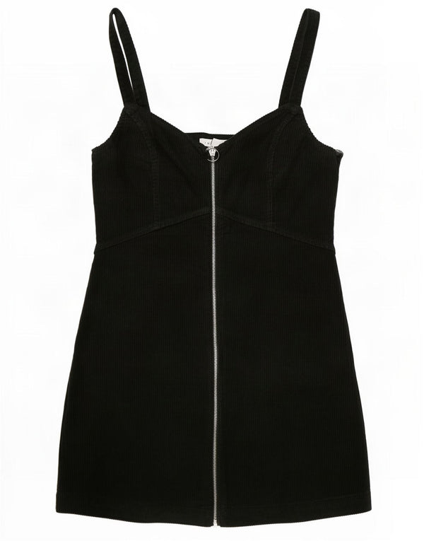 Topshop Vestido lencero de pana para mujer UK 40 Algodón verde medio