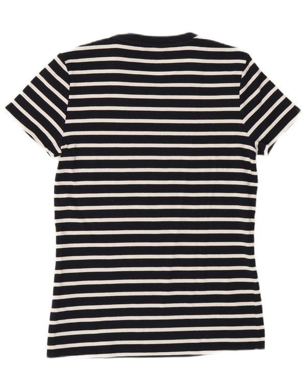 Tommy Hilfiger Camiseta para mujer Top UK 40 Grande Algodón a rayas azul marino