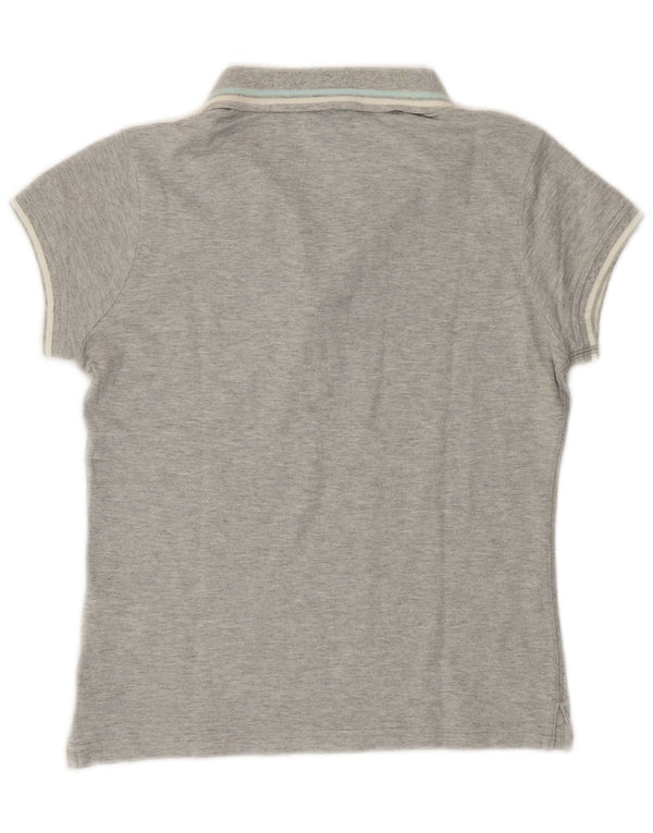 CHAMPION Polo Heritage Fit para mujer UK 10 Small Gris Algodón