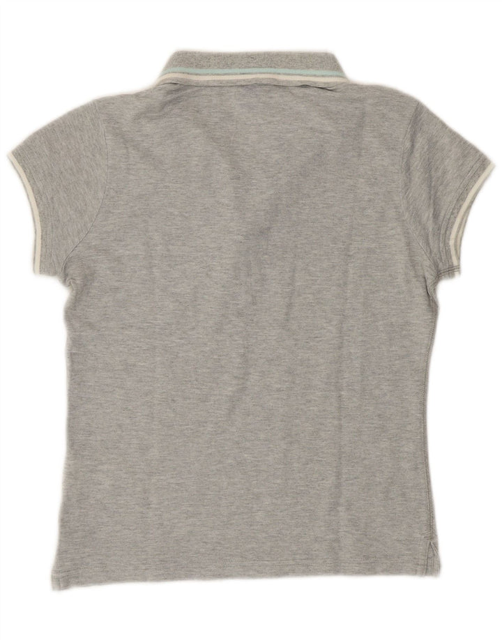 CHAMPION Polo Heritage Fit para mujer UK 10 Small Gris Algodón