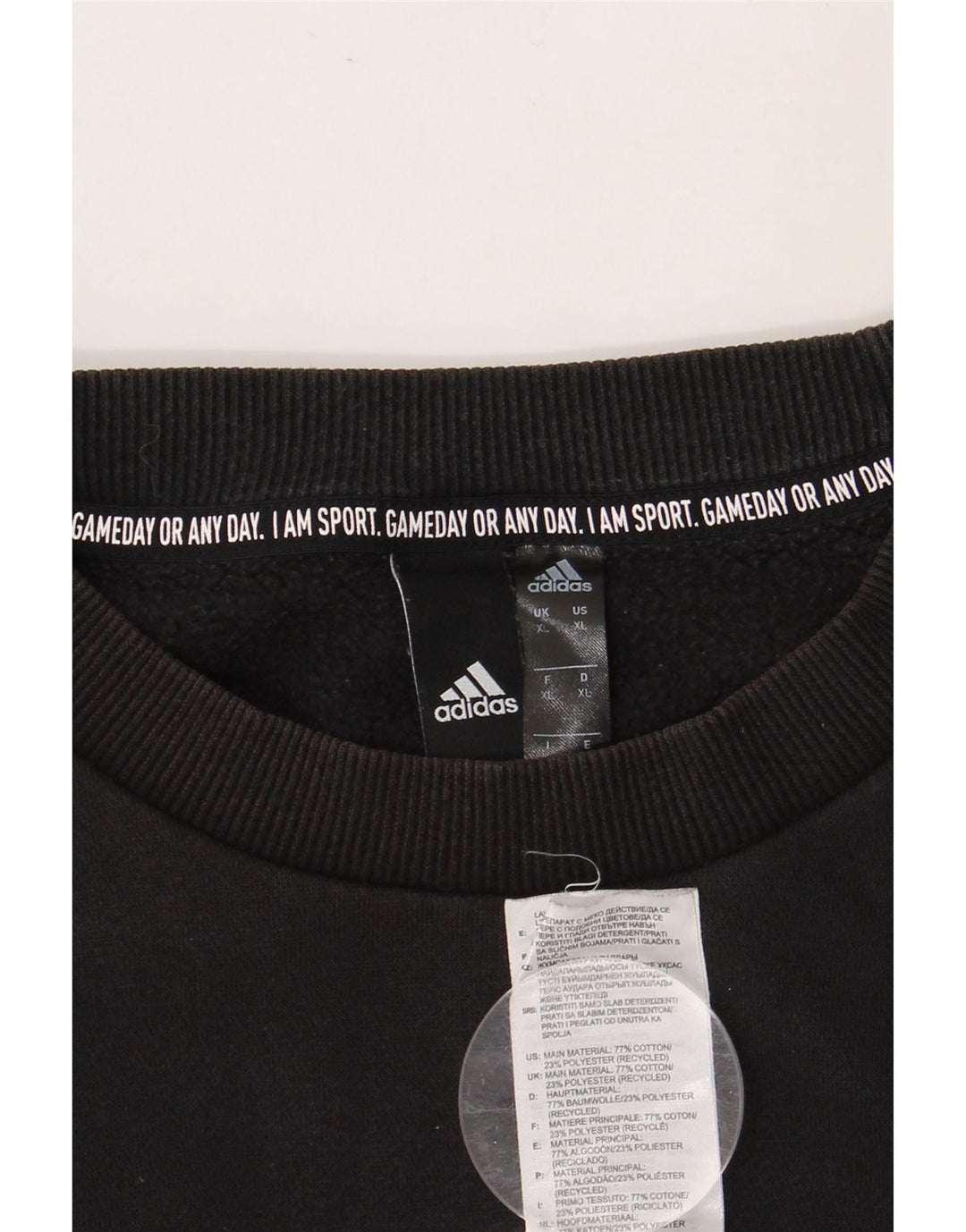 ADIDAS Sudadera gráfica para hombre Jumper XL Algodón negro