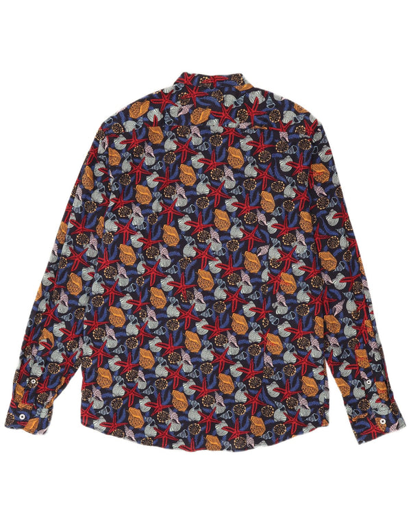 Bread & Buttons Camisa Hombre XL Algodón Estampado Animal Multicolor