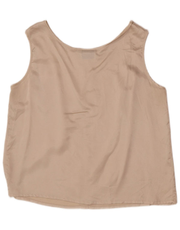 Luisa Spagnoli Top corto para mujer IT 42 2XL Poliéster beige