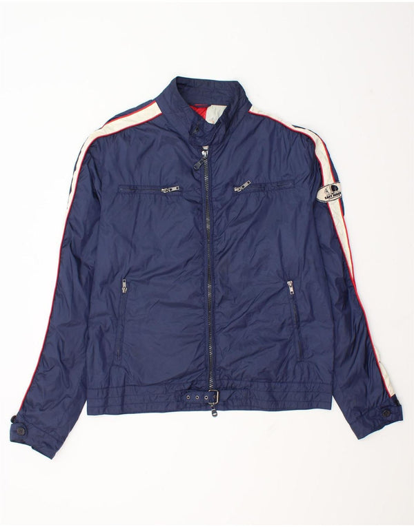 Americanino Chaqueta bomber para hombre ES 42 XL Azul marino Colorblock Poliamida