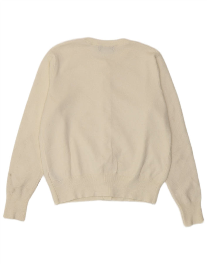 Marks & Spencer - Cárdigan corto para mujer, talla 40, talla mediana, viscosa blanca