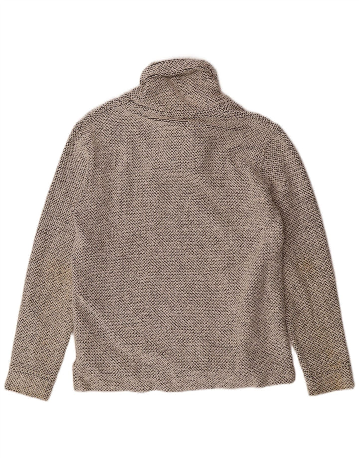 Weird Fish - Sudadera con cuello chal para hombre, talla pequeña, algodón beige
