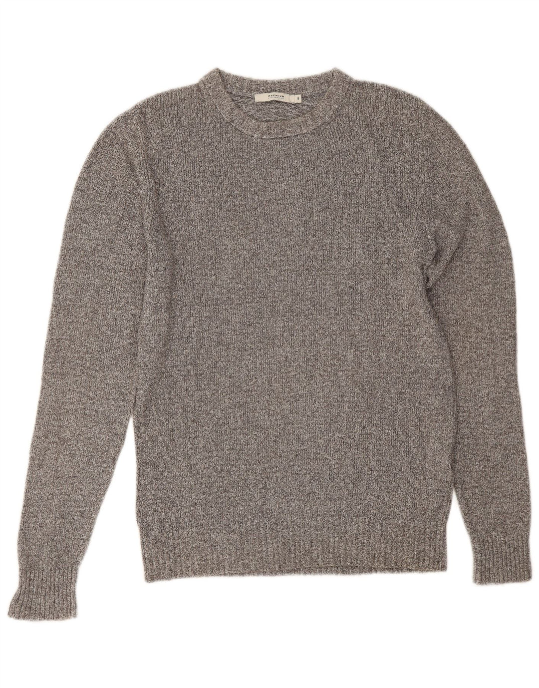 Jack & Jones Jersey con cuello redondo para hombre, talla pequeña, algodón gris