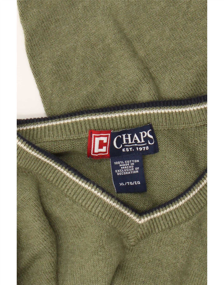 Chaps Jersey Regular Fit con Cuello en V para Hombre XL Algodón Verde