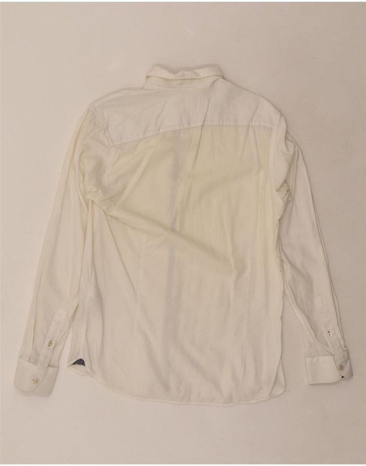 Ted Baker Camisa para hombre Talla 3 Mediana Algodón blanco