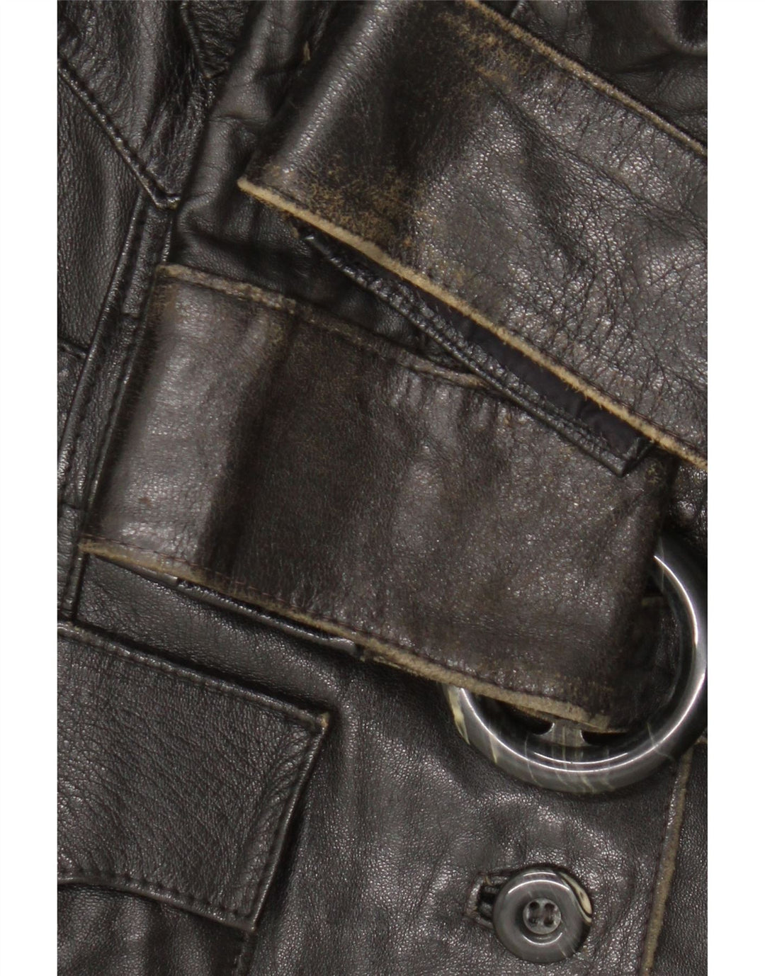 Chaqueta de cuero vintage para mujer Reino Unido 14 Negro medio