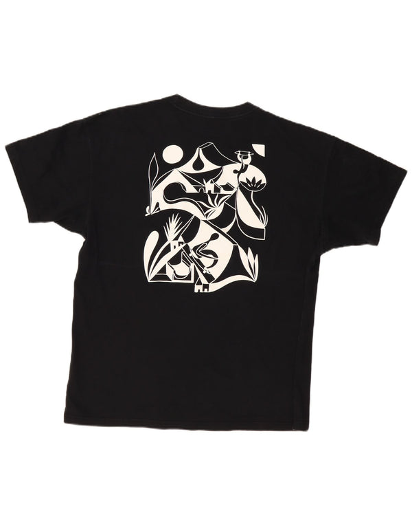 Nike - Camiseta gráfica para hombre, talla grande, algodón negro