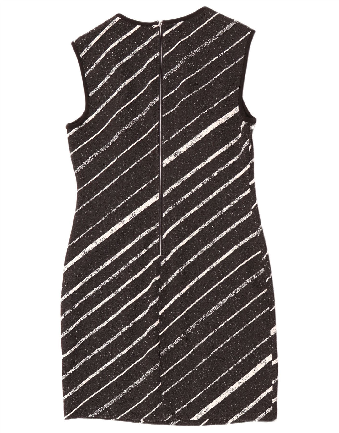 Dkny Vestido sin mangas para mujer US 6 mediano negro a rayas