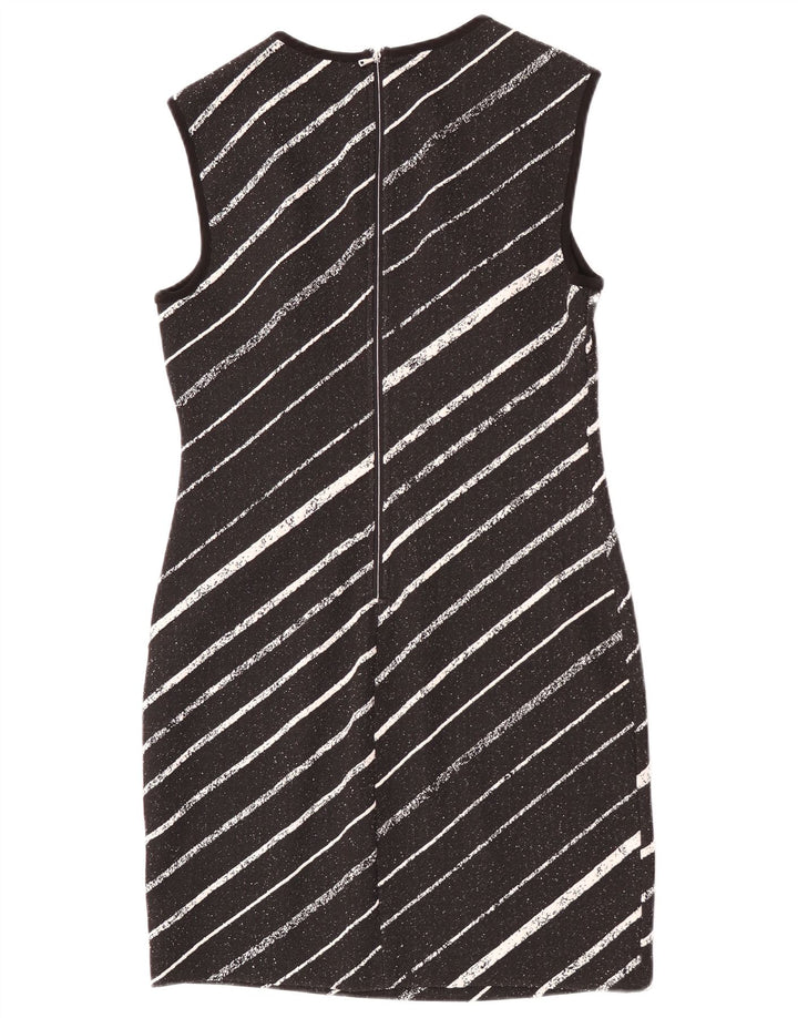 Dkny Vestido sin mangas para mujer US 6 mediano negro a rayas