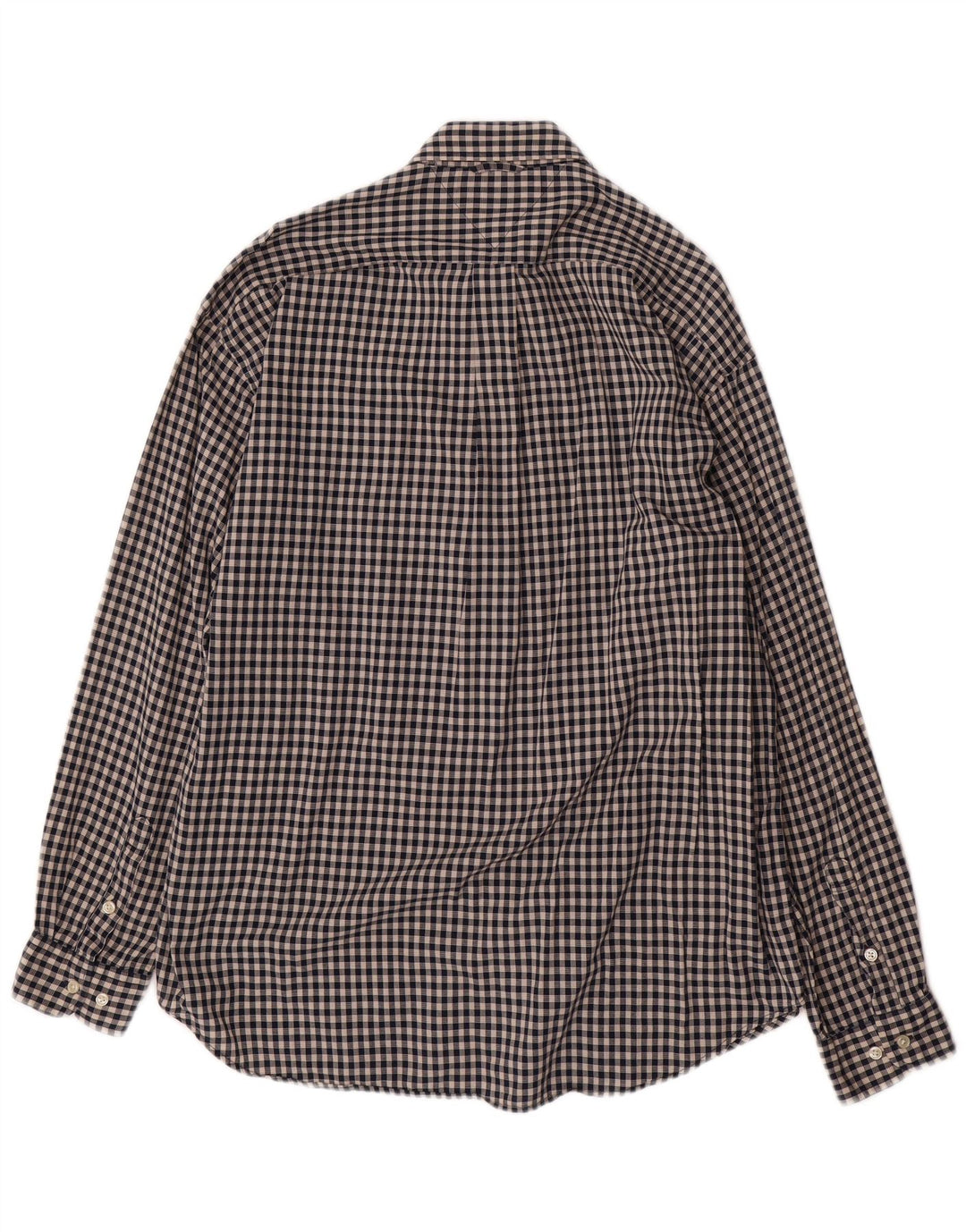 TOMMY HILFIGER Camisa Hombre XL Algodón A Cuadros Negro