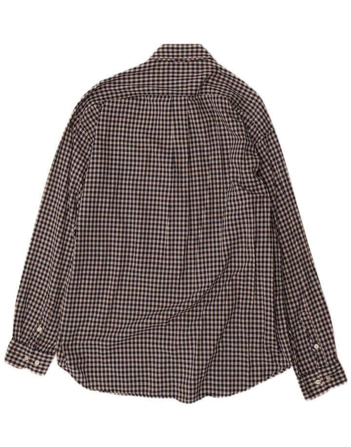 TOMMY HILFIGER Camisa Hombre XL Algodón A Cuadros Negro