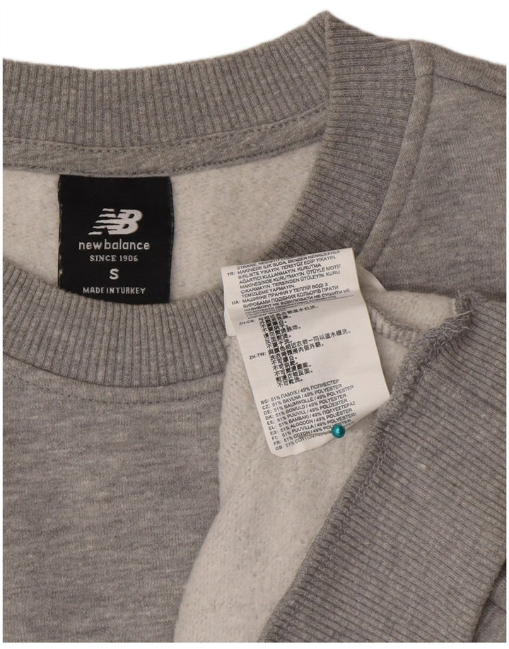 New Balance Hombre Sudadera Gráfica Jumper Small Gris Algodón