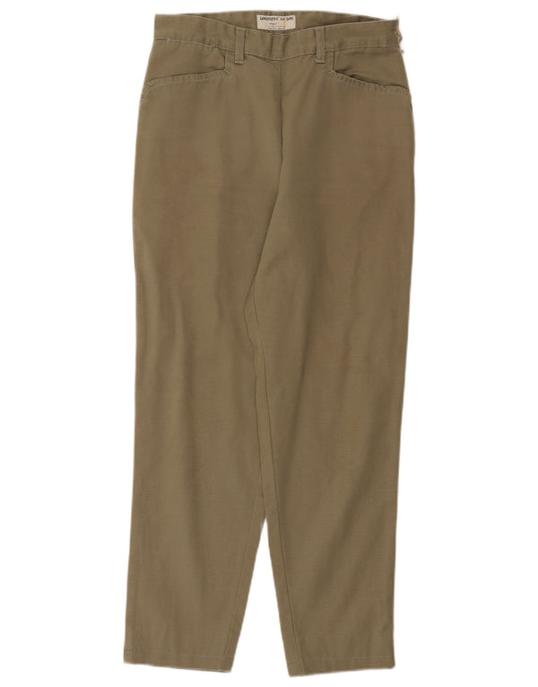 Pantalones Cortos Cónicos Lee Mujer W29 L25 Algodón Caqui