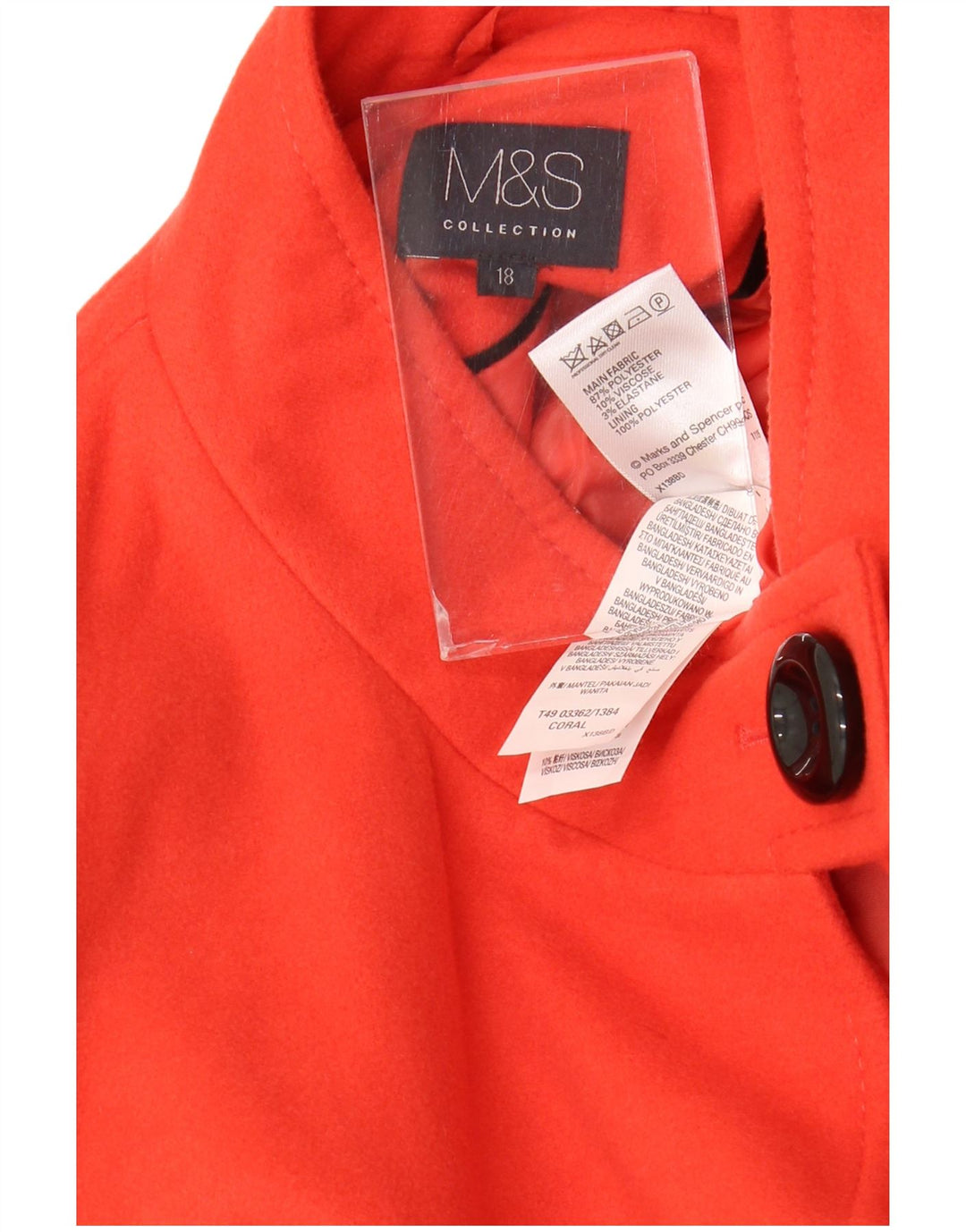Marks & Spencer Abrigo para mujer ES 40 XL Poliéster naranja