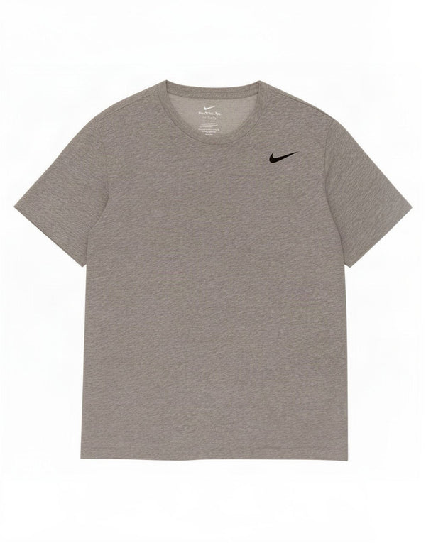 Camiseta Nike Dri Fit para hombre de algodón moteado en gris medio