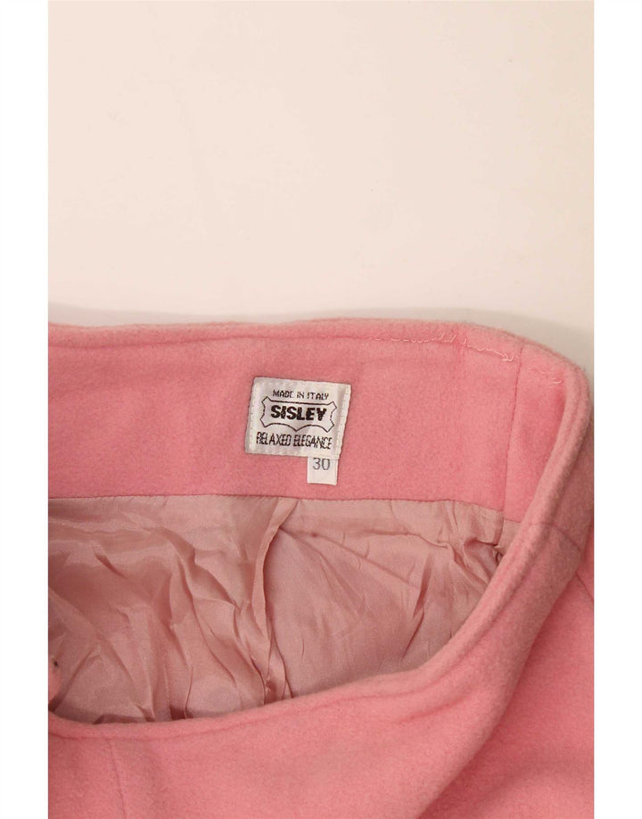 Sisley Mujer Falda Recta Mediana W30 Rosa