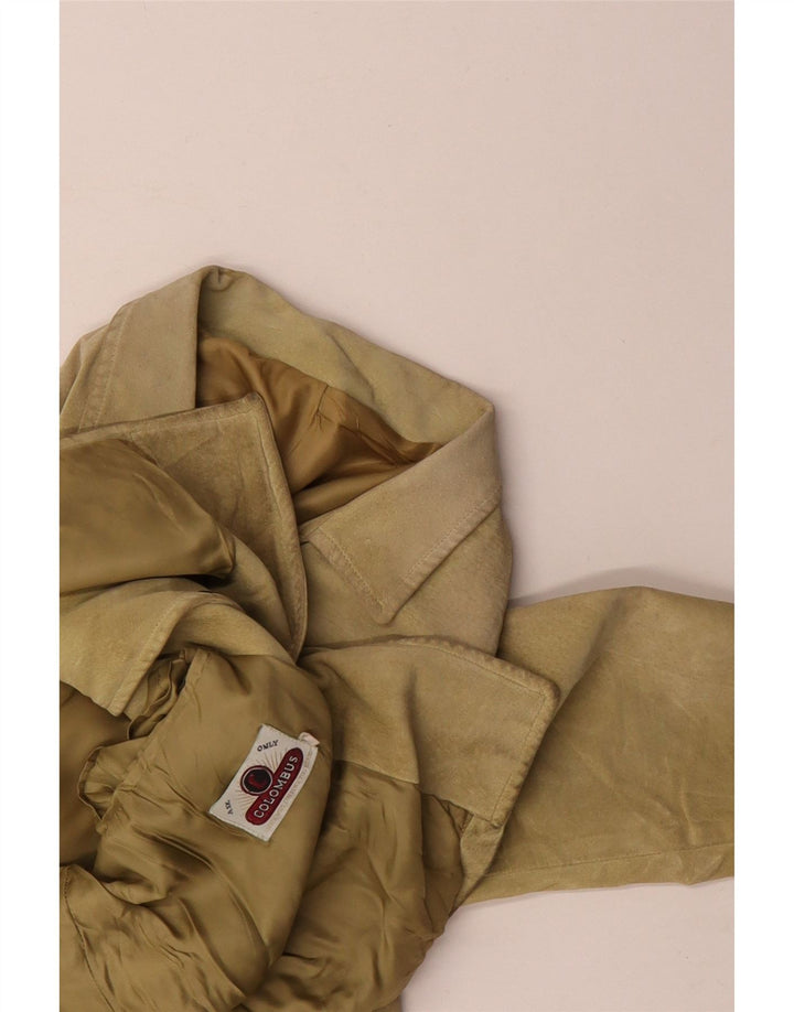Colombus Chaqueta de ante para hombre UK 38 Medium Yellow