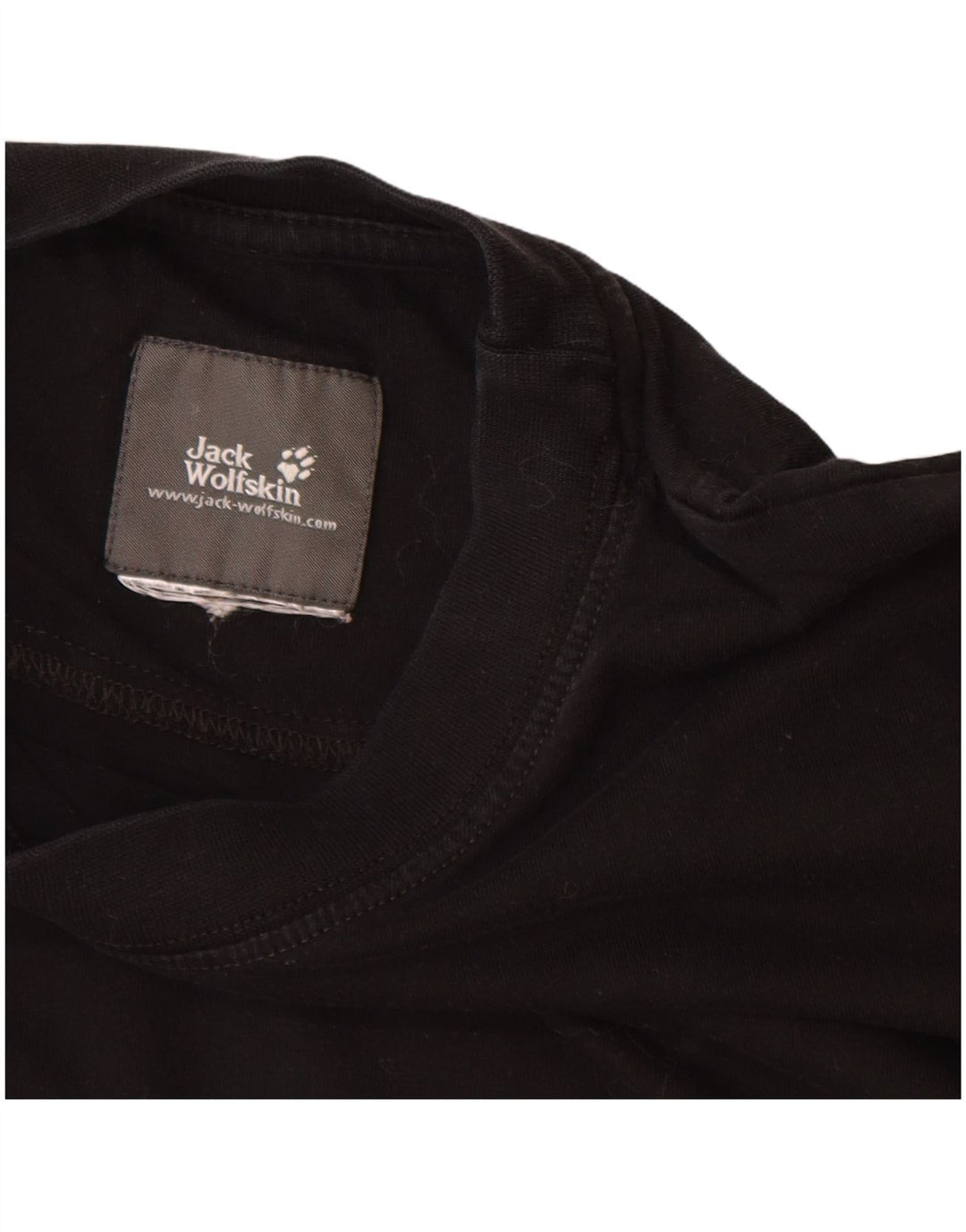 JACK WOLFSKIN Camiseta gráfica para hombre Top grande de algodón negro