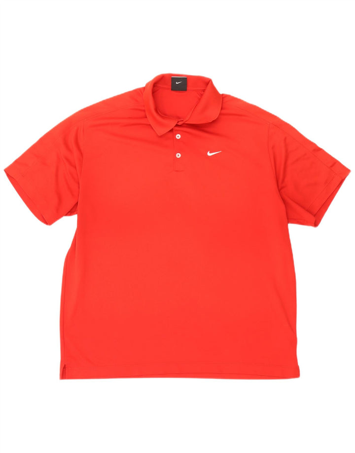 Polo NIKE Dri Fit para hombre UK 47/48 2XL Poliéster rojo