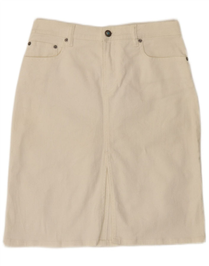 Marlboro Classics Falda vaquera para mujer IT 42 Mediana W28 Algodón blanco