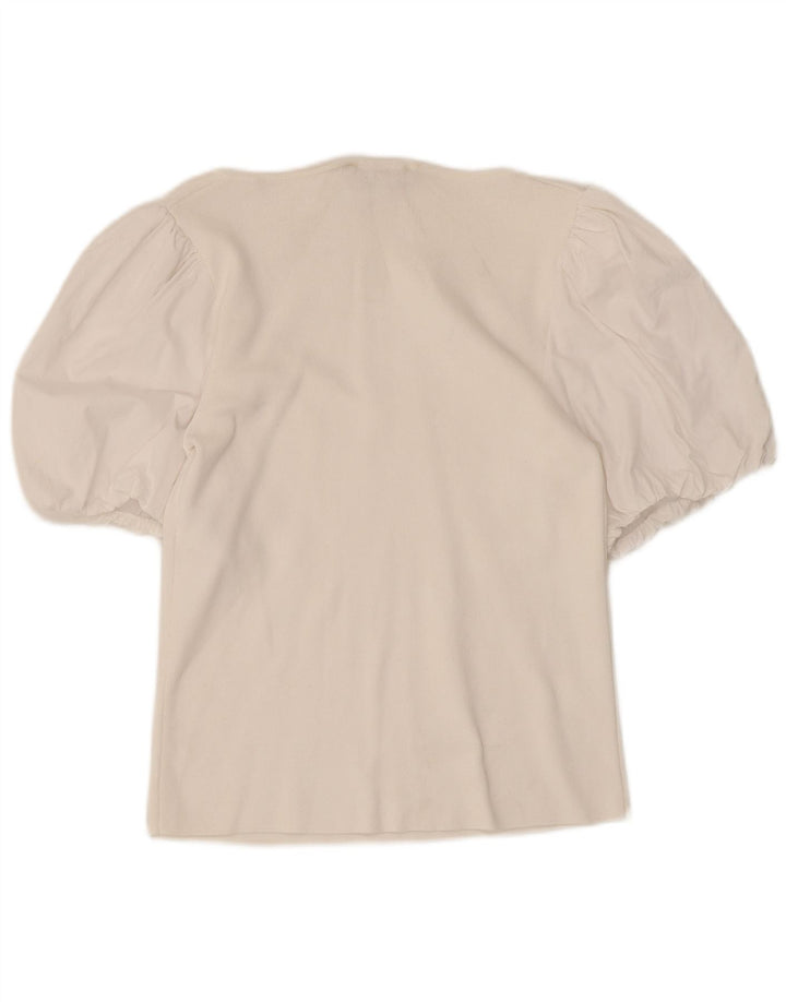 MINT VELVET Blusa para Mujer Top UK 12 Medium Blanco Modal