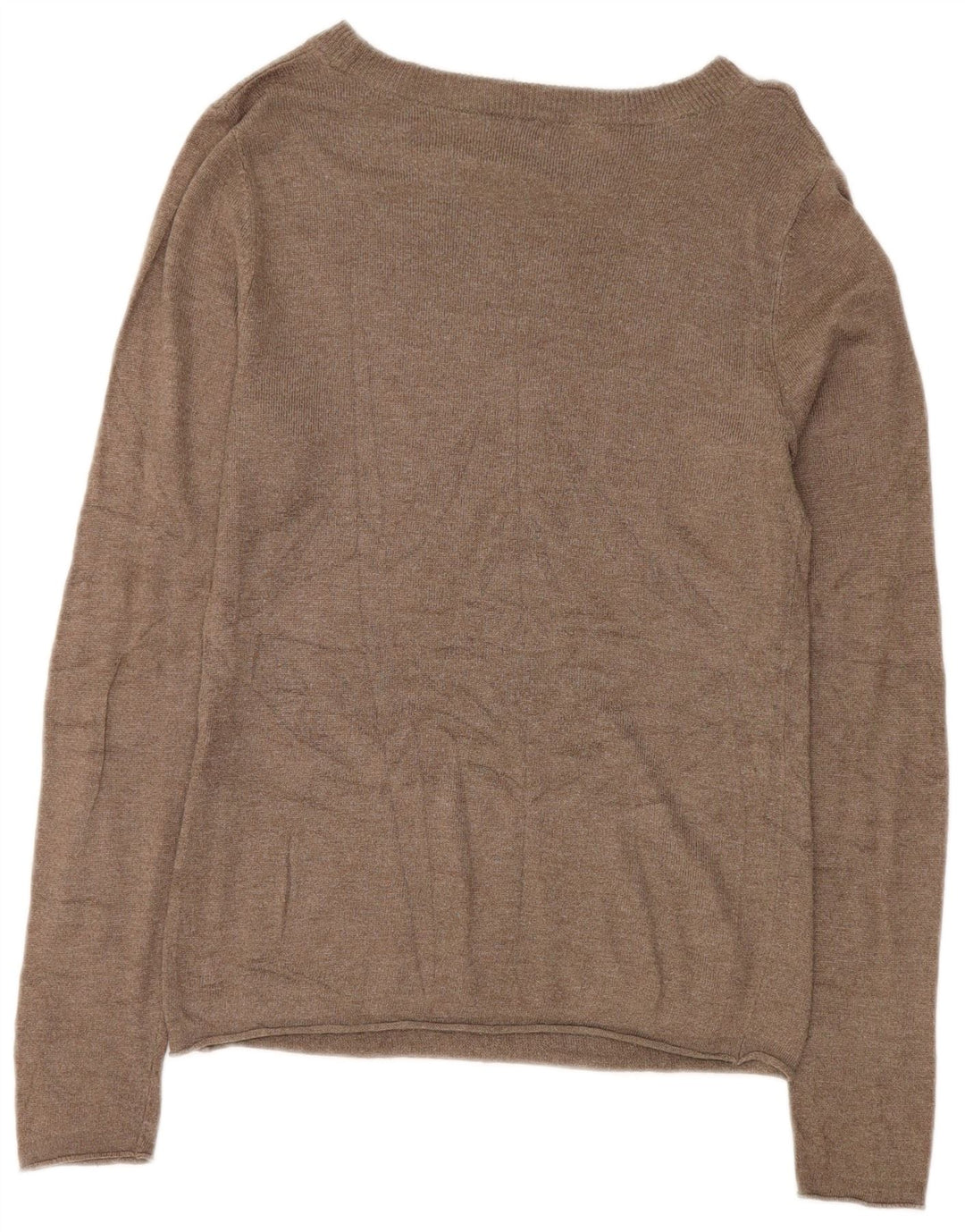 Mossimo - Jersey para mujer con cuello barco, talla 40, rayón marrón medio