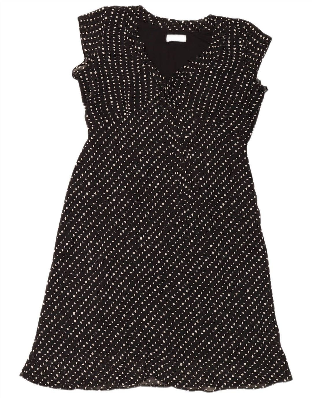 Wallis Vestido acampanado para mujer UK 20 2XL Poliéster con lunares negros