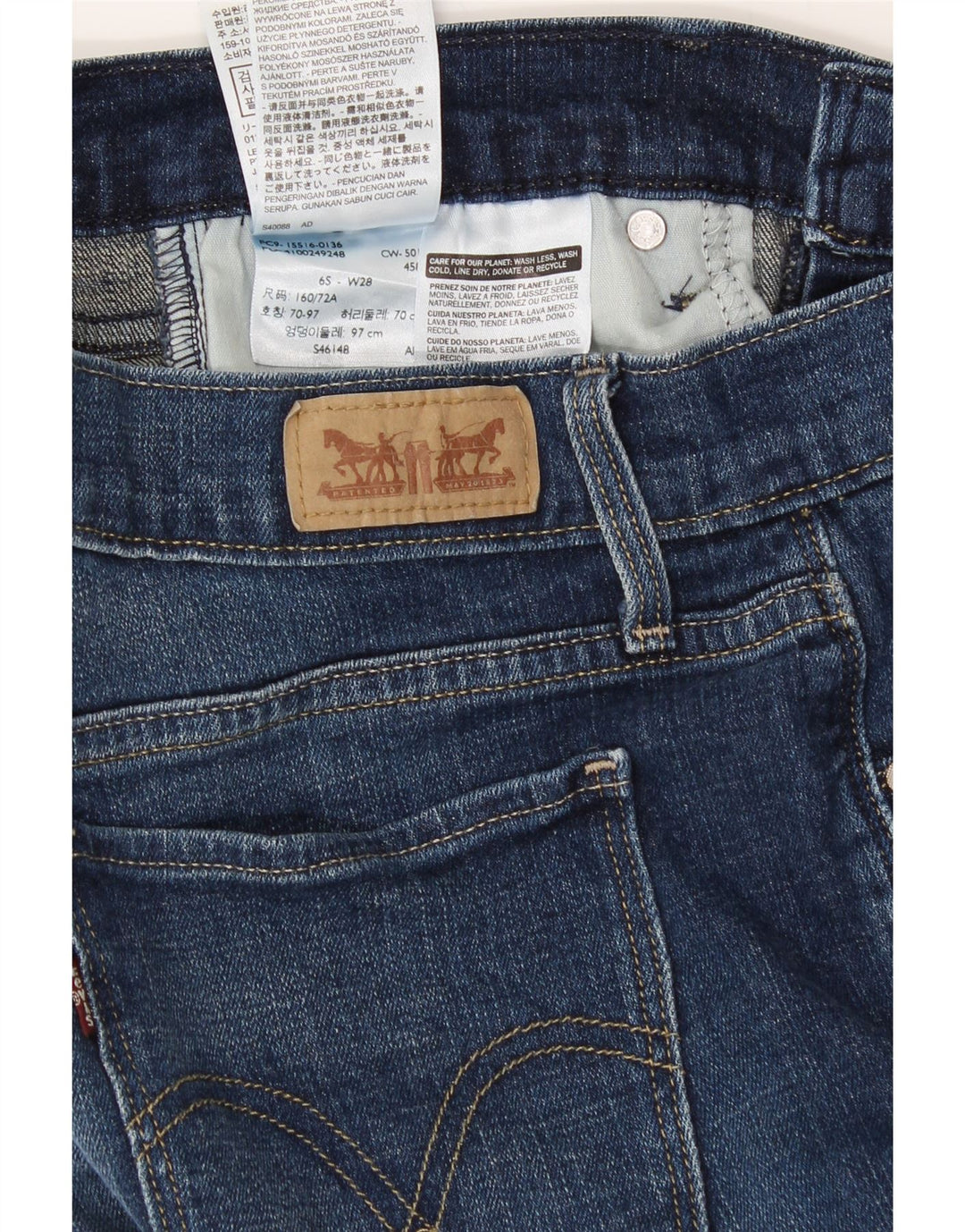 LEVI'S Womens 515 Bootcut Jeans US 6 Medium W28 L28 Blue Cotton Vintage Levi's and Second-Hand Levi's from Messina Hembry 