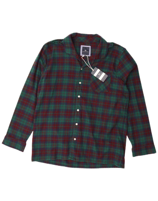 Crew Clothing Camisa de franela para hombre XL Algodón a cuadros multicolor