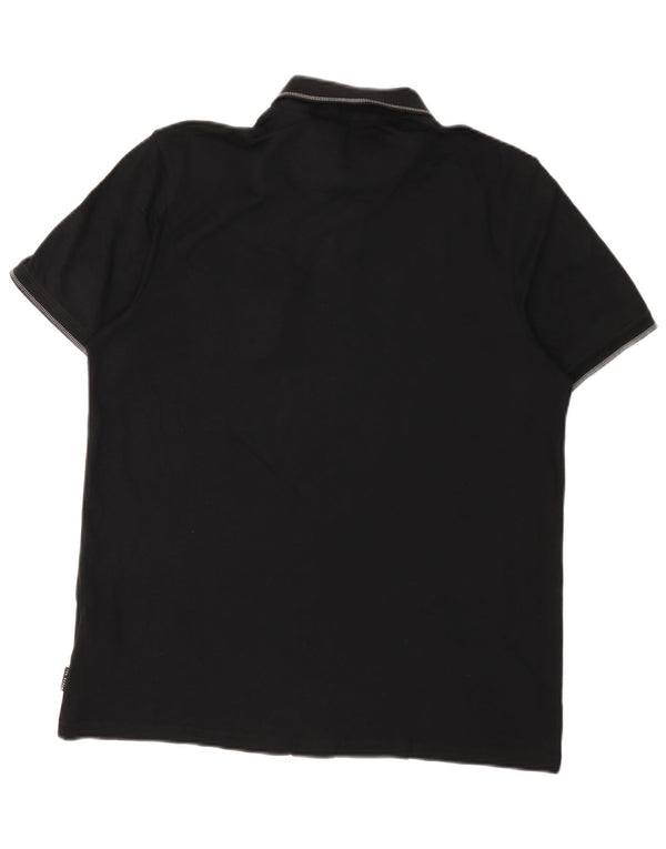 Ted Baker Polo para hombre talla 3 mediano algodón negro