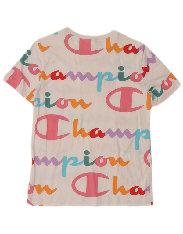 CHAMPION Camiseta gráfica para mujer Top UK 12 Medium White