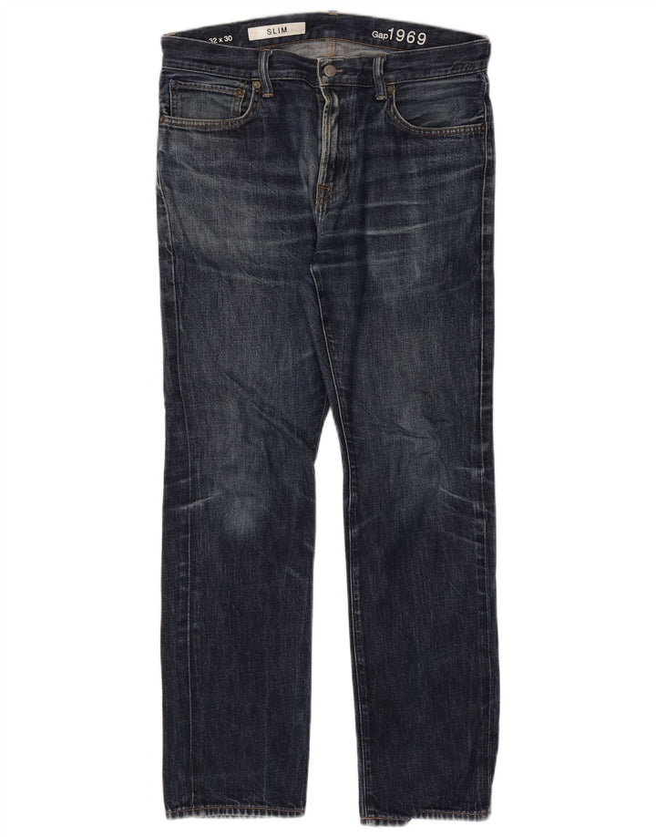 Vaqueros ajustados para hombre Gap W32 L30 Algodón azul