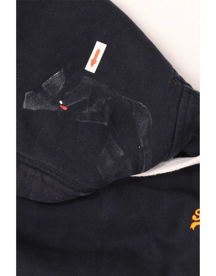 Superdry Jersey con capucha para hombre, talla grande, azul marino