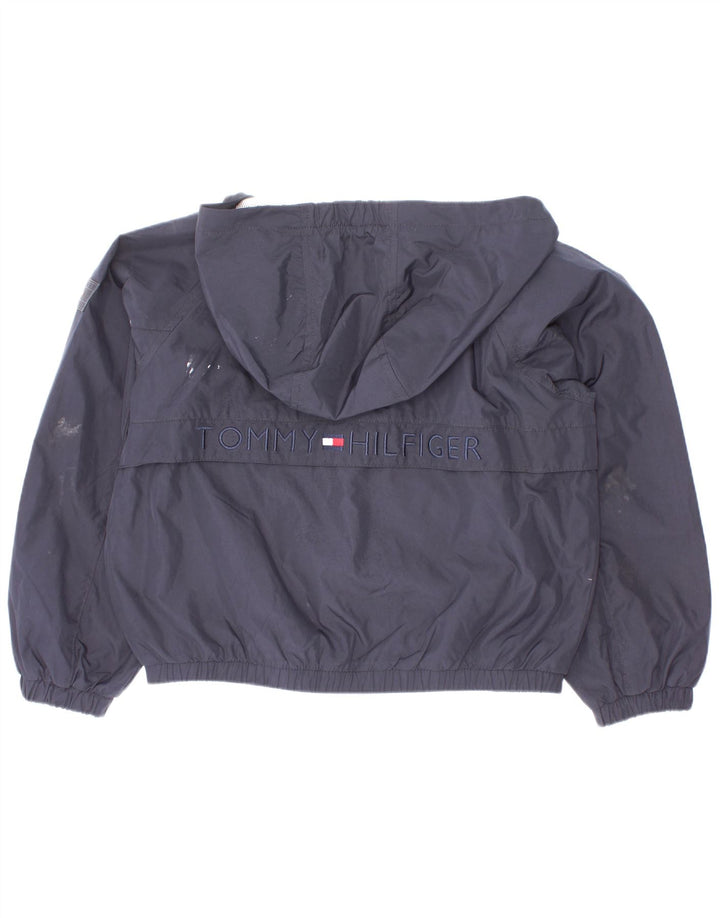 Tommy Hilfiger Chaqueta impermeable con capucha para niños 5-6 años Azul marino