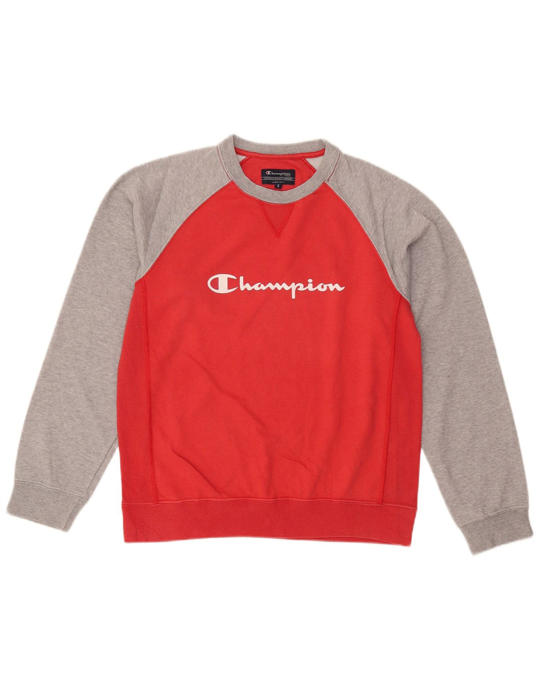 Champion Sudadera Con Estampado Gráfico Jumper Small Rojo Colorblock