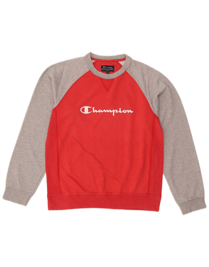 Champion Sudadera Con Estampado Gráfico Jumper Small Rojo Colorblock