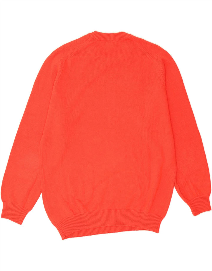 VINTAGE Mens Crew Neck Jumper Sweater Medium Red Cotton Vintage Vintage and Second-Hand Vintage from Messina Hembry 