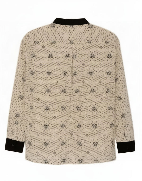 Mac Fashion Camisa Hombre XL Viscosa Floral Blanca