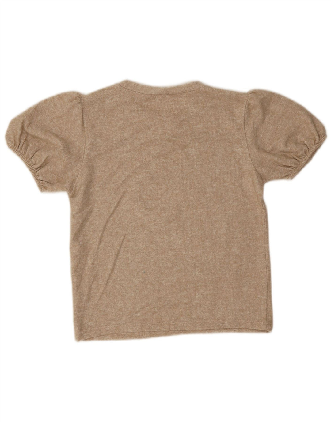 Zara Mujer Blusa Top UK 42 Medio Beige