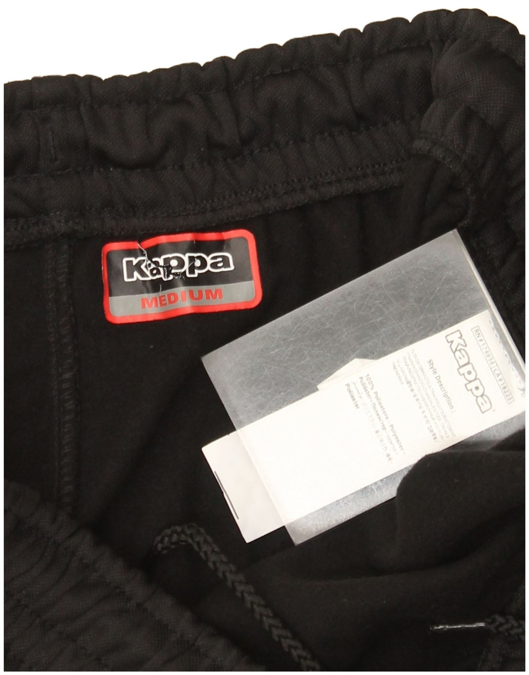 Kappa Mens Bermuda Sport Shorts Medium  Black Polyester