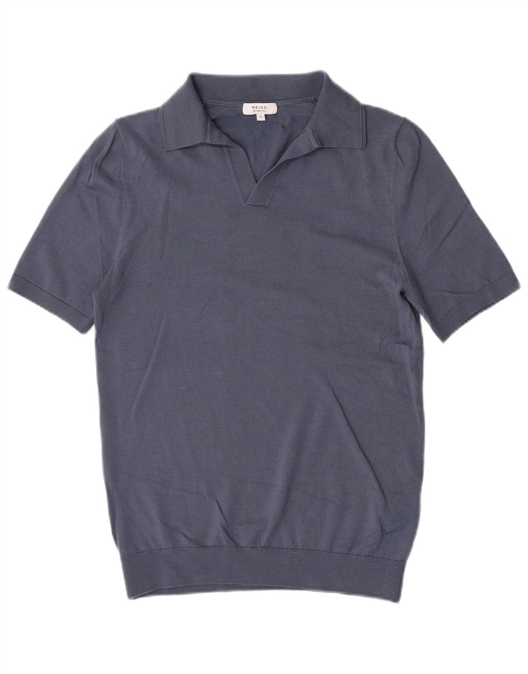 Polo Reiss Hombre De Lana Azul Pequeño