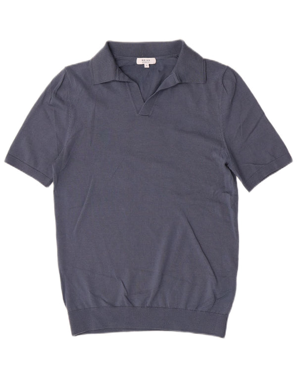 Polo Reiss Hombre De Lana Azul Pequeño
