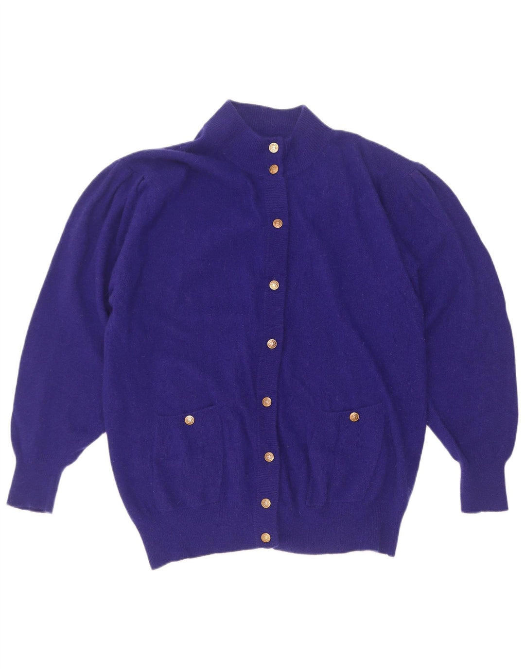 Vintage mujer Cardigan suéter IT 46/48 lana púrpura grande