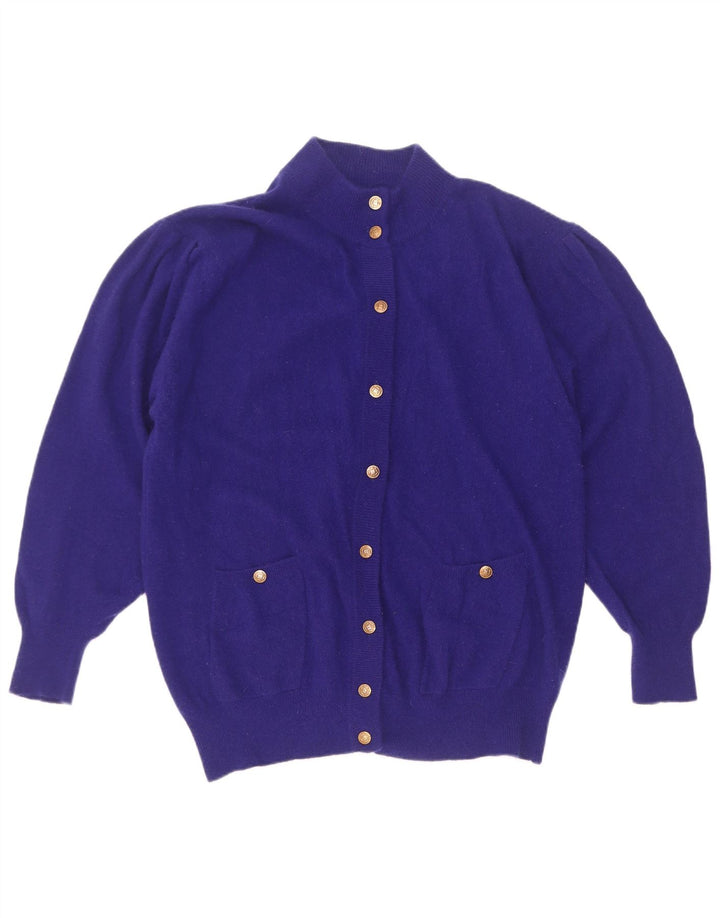 Vintage mujer Cardigan suéter IT 46/48 lana púrpura grande
