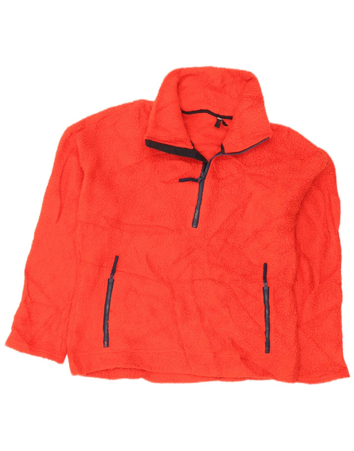 J. CREW Jersey polar con cremallera y cuello para mujer UK 40 Poliéster naranja medio