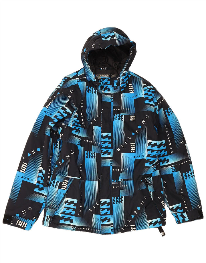 Billabong Chaqueta Cortavientos Gráfica para Hombre UK 38 Azul Medio Geométrico